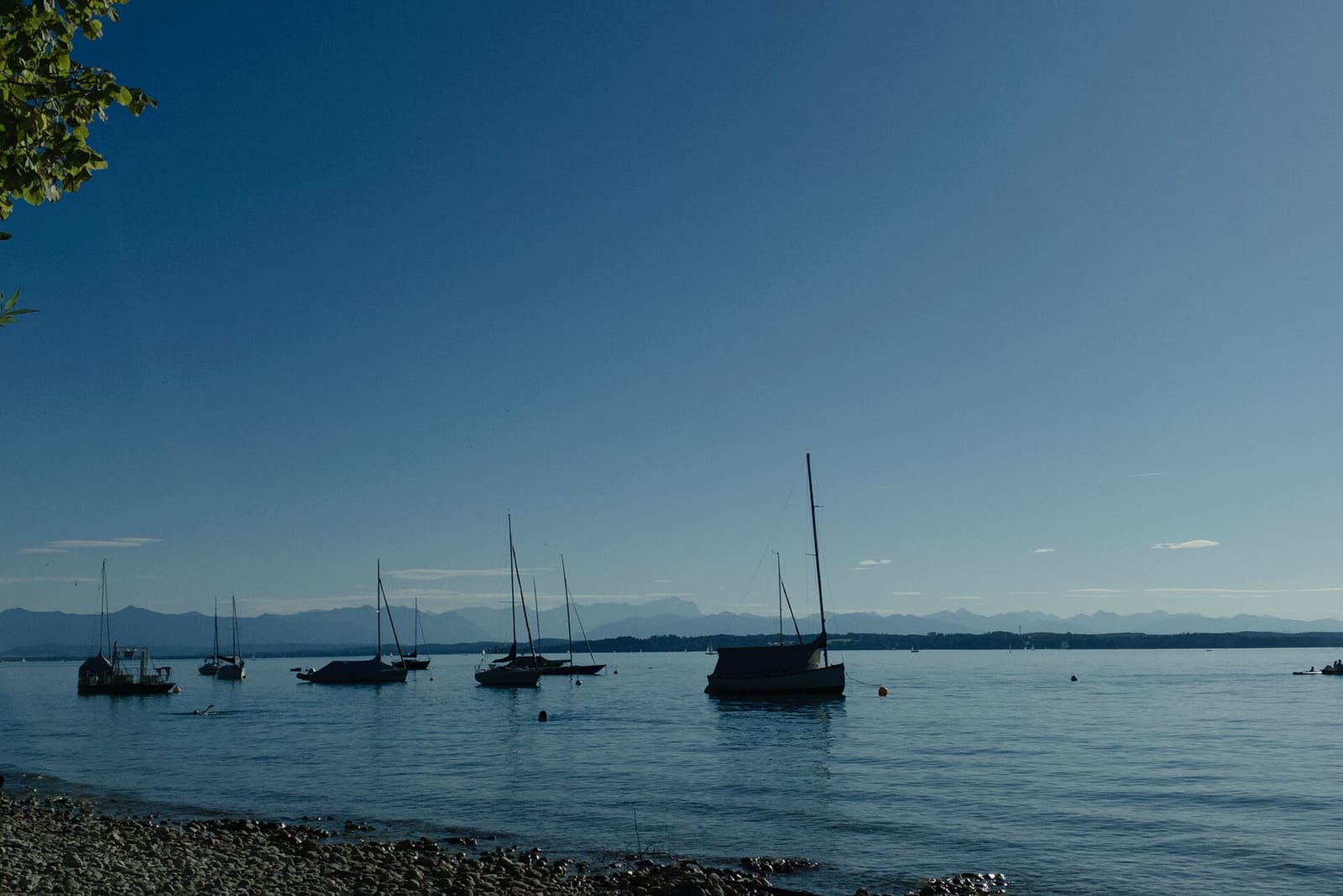 Starnberger See with boats